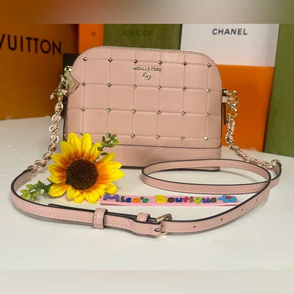 MICHAEL Michael Kors Handbags - 🆕MICHAEL KORS Jet SET CHARM Smokey Rose LG  Dome Crossbody